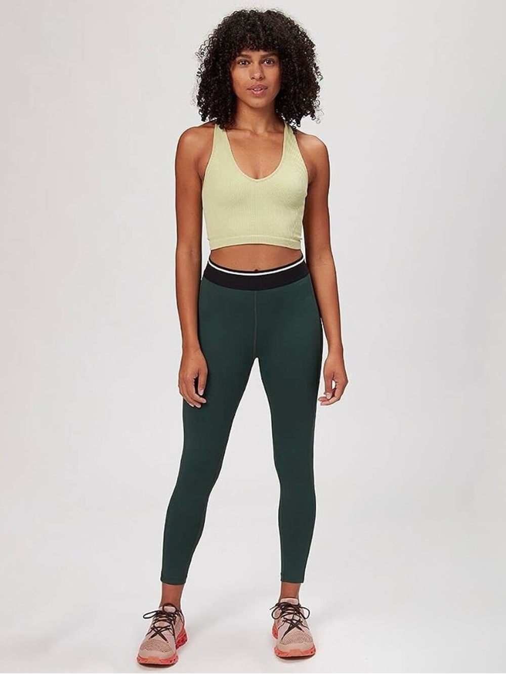 SPLITS59 Phoenix High Waisted 7/8 Active Leggings Military Green Size Large NEW